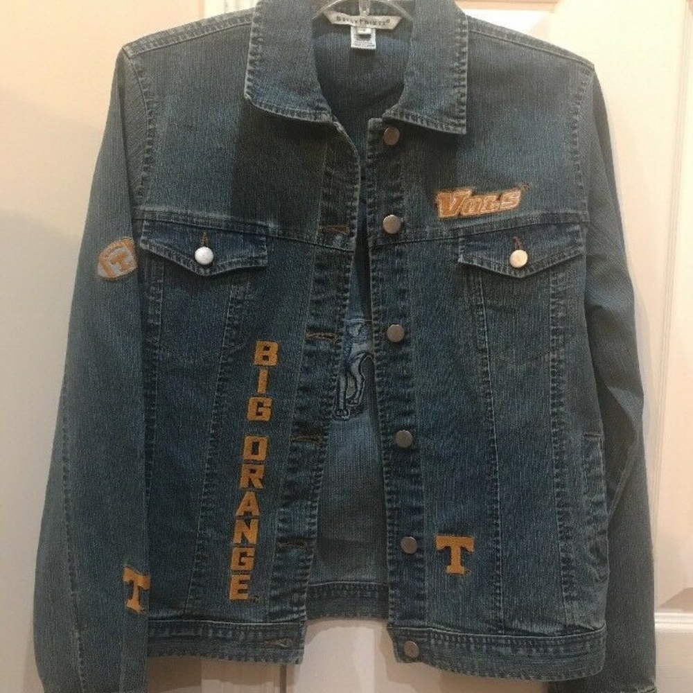 Tennessee TN Vols UT Embroidered Denim Jacket Sm